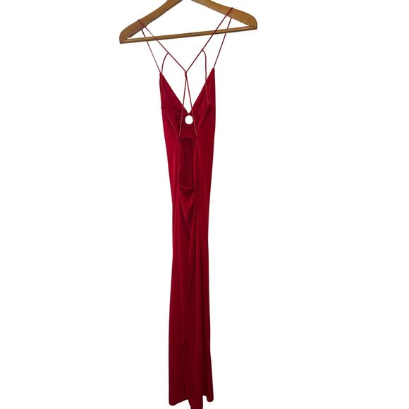 Musier Paris Red Iraklia Strappy Backless Midi Dress Women’s Size 6 / FR 38 - Picture 4 of 12